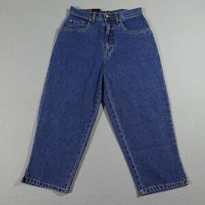 Vintage Jeans Halston Size 8 Women's Blue Denim Cropped Capri NWT‎